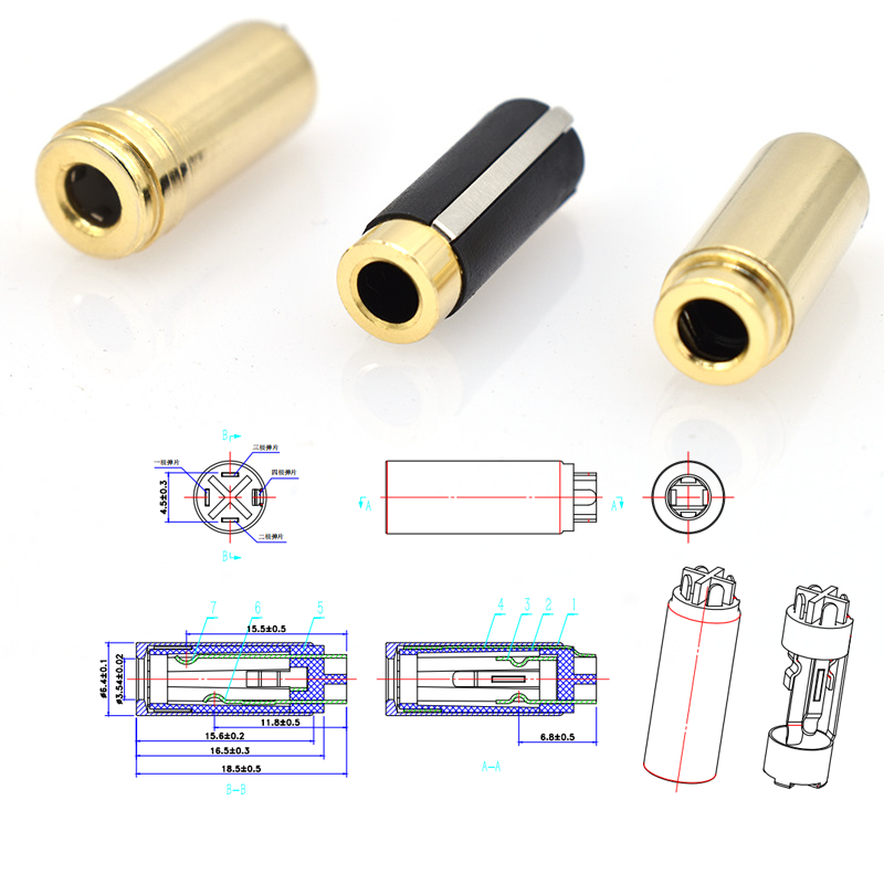 3.5mm jack trrs 4 pole 